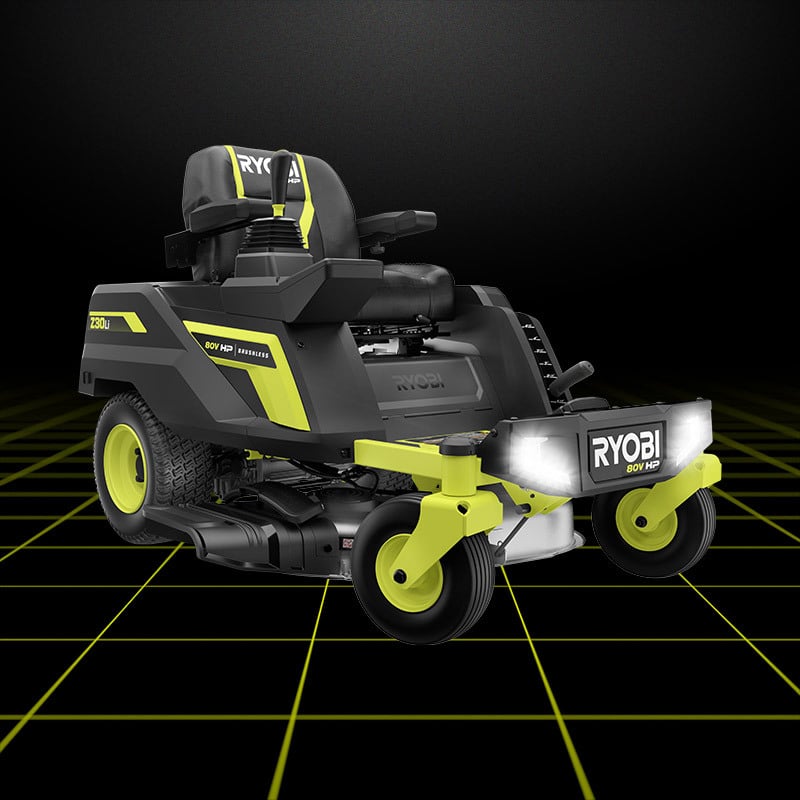 Stylized image of 80V HP 30" ZTR RIDING MOWER