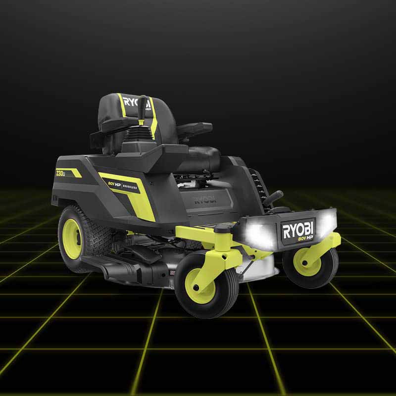 Stylized image of 80V HP 30" ZTR Riding Mower