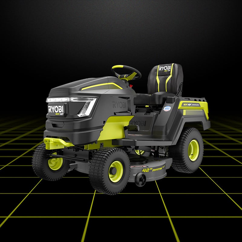 Stylized image of 80V HP 42" TRACTOR RIDING MOWER
